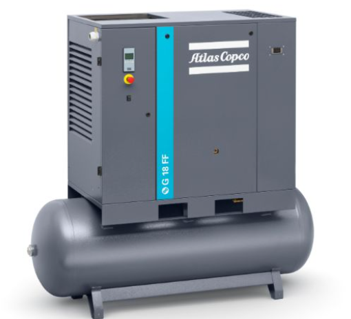 atlas copco air compressor image with white background