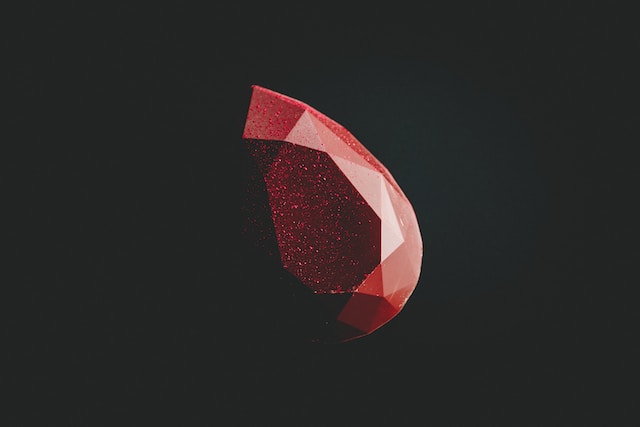 Ruby in dark background